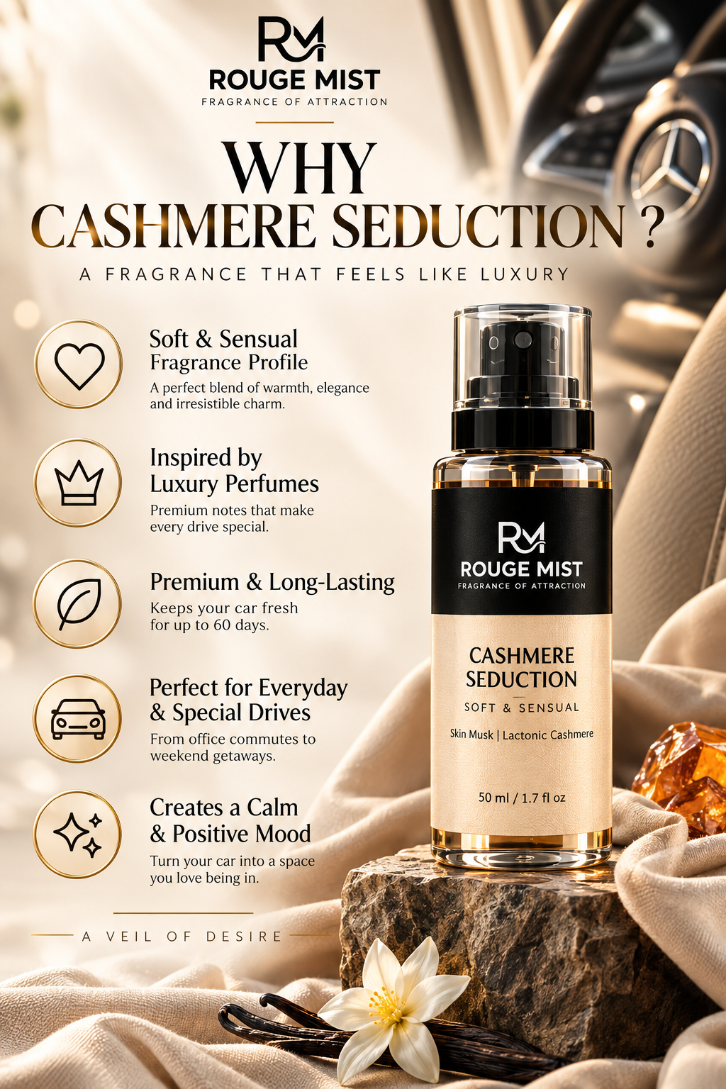 CASHMERE SEDUCTION - ROUGE-MIST (veil of attraction)